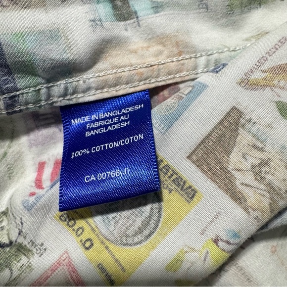 Jermyn & Bond Men’s Button-Up Shirt – Size L – Long Sleeve – Stamp Print - Picture 12 of 13